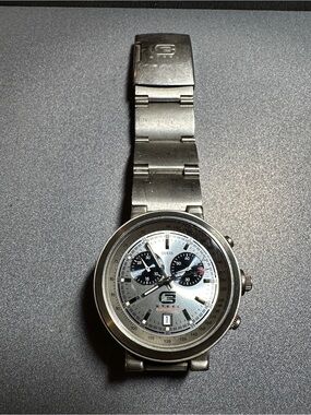 Guess Stainless Steel Chronograph Tachymeter Watch - Silver